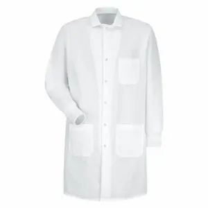 RED KAP KP70WH RG M Unisex White 80/20 Lab Coat W/Knit | CT8VPD 43N934