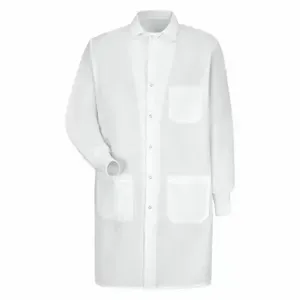 RED KAP KP72WH RG S Unisex White Lab Coat 80/20 Poplin | CT8VPG 43N941