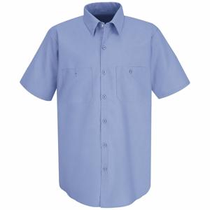 RED KAP SP24LB SS S Blue Short Sleeve Work Shirt, S Size, 32 1/2 To 36 Inch Chest | CH6RNB 14W286