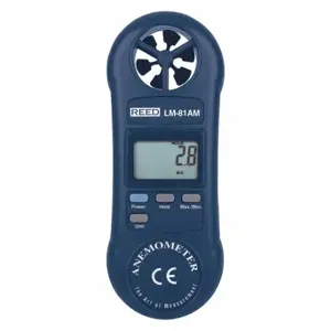 REED INSTRUMENTS LM-81AM Compact Vane Anemometer, Pocket Size | CD4DKV