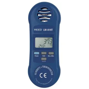 REED INSTRUMENTS LM-81HT Digital Psychrometer / Thermo-Hygrometer, 0 to 50 deg. C | CD4DAK