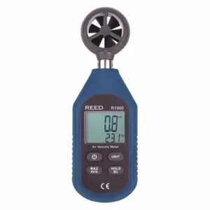 REED INSTRUMENTS R1900 Air Velocity Meter, Compact, Displays Air Velocity and Temperature | CD4DKX