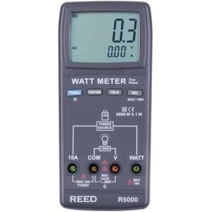 REED INSTRUMENTS R5000-NIST Watt Meter, Auto Ranging, True RMS, NIST Certified | CD4DGP