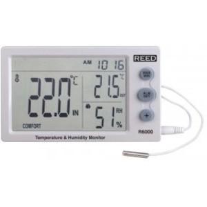 REED INSTRUMENTS R6000 Temperature and Humidity Meter, Alarm Clock and Time Display | CD4DAN