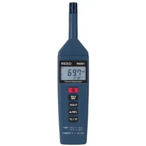 REED INSTRUMENTS R6001-NIST Thermo-Hygrometer, NIST Certified, -20 to 60 deg. C | CD4DAQ