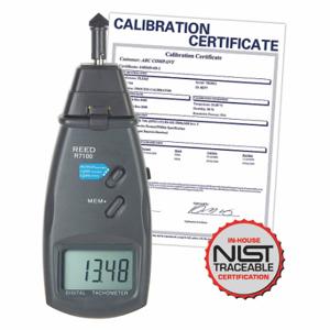 REED INSTRUMENTS R7100-NIST Kontakt-/Laser-Tachometer, Nist-Zertifikat | CT8VUR 161A98