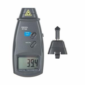 REED INSTRUMENTS R7100-NIST Tachometer, NIST, Contact 0.5 to 19, 999 rpm, Noncontact 2.5 to 99, 999, Last/Min/Max | CT8VUT 783H18