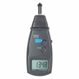 REED INSTRUMENTS R7100 Combination Contact/Laser Tachometer, Contact 0.5 to 19, 999 rpm, Last/Min/Max | CT8VUU 161A86