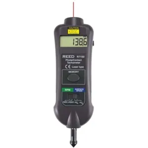 REED INSTRUMENTS R7150 Laser Photo Tachometer, Professional Combination, Contact/Non-Contact | CD4DLU DT-1236L