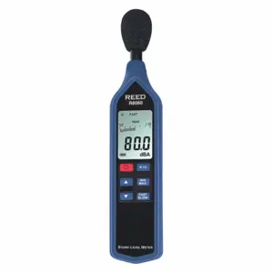 REED INSTRUMENTS R8060-NIST Sound Level Meter, Bar Graph, NIST Certified, Type 2 IEC Stnd., 30 to 130dB | CD4DDP