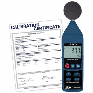 REED INSTRUMENTS R8070SD-NIST Data Logging Sound Level Meter, Nist, 35 To 130 Db, 31.5 Hz To 8 Khz, A/C, Rs-232 | CT8VUN 783H19