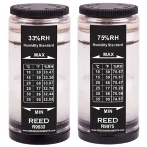 REED INSTRUMENTS R9980 Humidity Calibration Standard, 75% and 33% | CD4DBQ