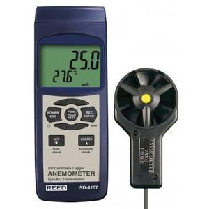 REED INSTRUMENTS SD-4207 Flügelrad-Thermo-Anemometer, Datenlogger, eingebautes Thermometer | CD4DLA