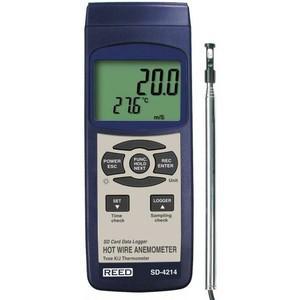 REED INSTRUMENTS SD-4214 Hot Wire Thermo-Anemometer, Datalogger, 1 to 3600s Sampling Rate | CD4DLC
