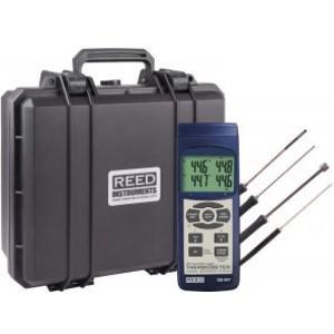 REED INSTRUMENTS SD-947DELUXE Thermocouple Thermometer Kit, Data Logger, 4 Channel | CD4CZJ