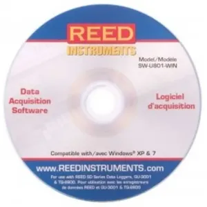 REED INSTRUMENTS SW-U801-WIN Win Data Acquisition Software, Plastic | AH6WGJ 36JH32