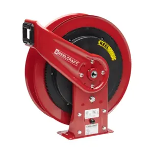 REELCRAFT RS7400 OHP Hose Reel, Controlled Return, 1/4 Inch x 50 ft. Size | CJ6TBT