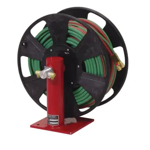 REELCRAFT T-1225-04-100T Hand Crank Welding Hose Reel, Inner Diameter 1/4 Inch, Hose Length 100 Feet | BT6AHE