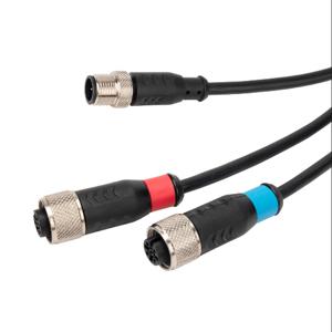 REER CSY12RX Muting Receiver Cable, 5-Pin M12 Quick-Disconnect To 5-Pin M12 Quick-Disconnects, 5-Pole | CV7ELW