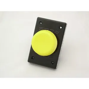 REES 00662-004 Plunger Push-button, Plastic, Mushroom, Yellow | AX3KRE