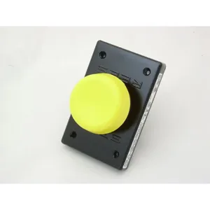 REES 01461-104 Plunger Push-button, Mushroom, Plastic, Yellow | AX3KTK