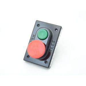 REES 01619-032 Doppelstößel-Druckknopf, Kunststoff, grün/rot | AX3KTT