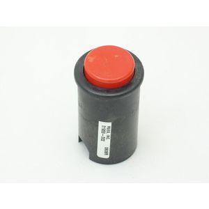 REES 01953-002 Zylindrischer Druckknopf, Kunststoff, rotes Gehäuse | AX3KTZ