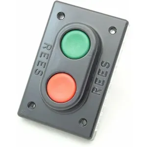 REES 02140-032 Double Push-button, Plunger, Plastic, Red/green | AX3KVT