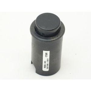 REES 02738-001 Zylindrischer Druckknopf, schwarzes Gehäuse | AX3KWT