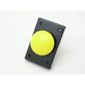 REES 02911-004 Mushroom Head Push-button, Yellow, 2.25 Size | AX3KXG