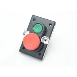 REES 04087-032 Double Plunger Push-button, Green/red, Padlock With Latch | AX3KYK