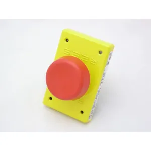 REES 04948-002 Mushroom Pluner Push-button, Red-yellow | AX3LBK