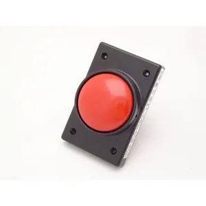 REES 04960-302 Mushroom Plunger Push-button, Shielded, Red | AX3LDC