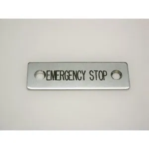 REES 09001-004 Legend Plate, Standard, Emergency Stop | AX3LEN