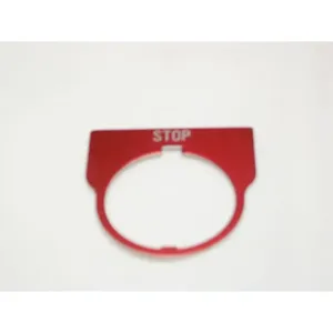 REES 09013-003 Legend Plate, Standard, Stop, Red | AX3LJG