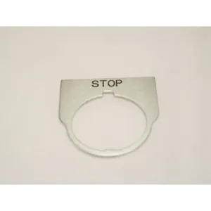 REES 09014-003 Legend Plate, Standard, Stop, Clear | AX3LJM