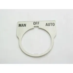 REES 09014-043 Legend Plate, Standard, Man-off-auto, Clear | AX3LLF