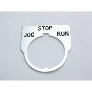 REES 09014-045 Legend Plate, Standard, Jog-stop-run, Clear | AX3LLH