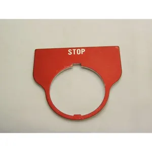 REES 09016-003 Legend Plate, Standard, Stop, Red | AX3LLT