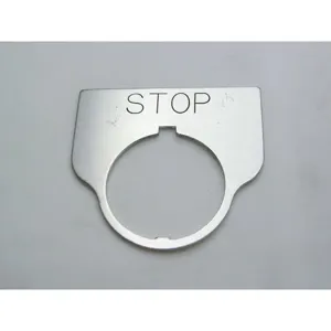 REES 09017-003 Legend Plate, Standard, Stop, Clear | AX3LLY