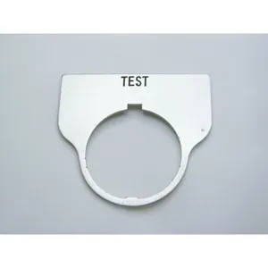 REES 09017-027 Legend Plate, Standard, Test, Clear | AX3LMZ