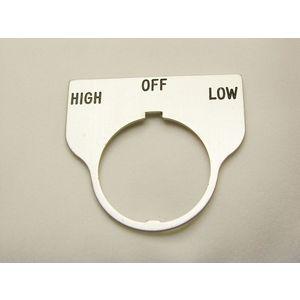 REES 09017-044 Legend Plate, Standard, High-off-low, Clear | AX3LNT