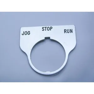 REES 09017-045 Legend Plate, Standard, Jog-stop-run, Clear | AX3LNU