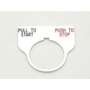 REES 09017-049 Beschriftungsschild, Standard, Pull-to-Start, Push-to-Stop | AX3LNY