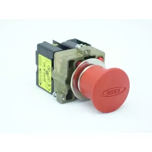 REES 22102-202 Emergency Stop Push-button, Red | AX3LPF