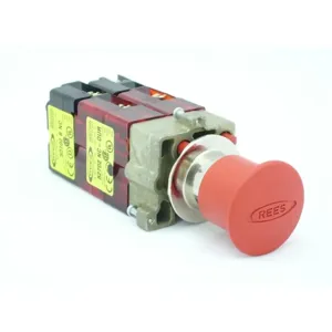 REES 22102-242 Emergency Stop Push-button, Red | AX3LPL