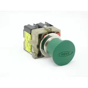 REES 22102-303 Emergency Stop Push-button, Green | AX3LPM