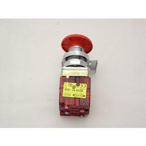 REES 40102-312 Pilzkopf-Druckknopf, gehalten mit Vorhängeschloss, rot | AX3LRP