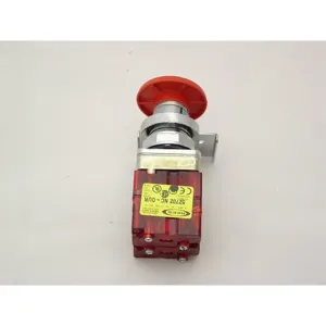 REES 40102-312 Mushroom Head Push-button, Maintained With Padlock, Red | AX3LRP