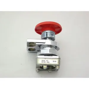 REES 40102-502 Mushroom Head Push-button, Maintained With Padlock, No Contact Block, Red | AX3LRR